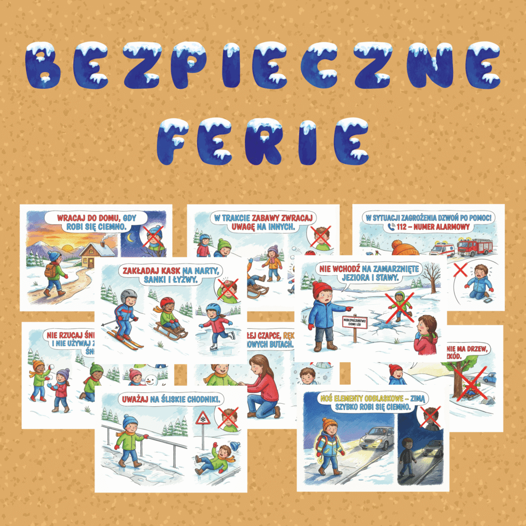 Gazetka "Bezpieczne ferie"