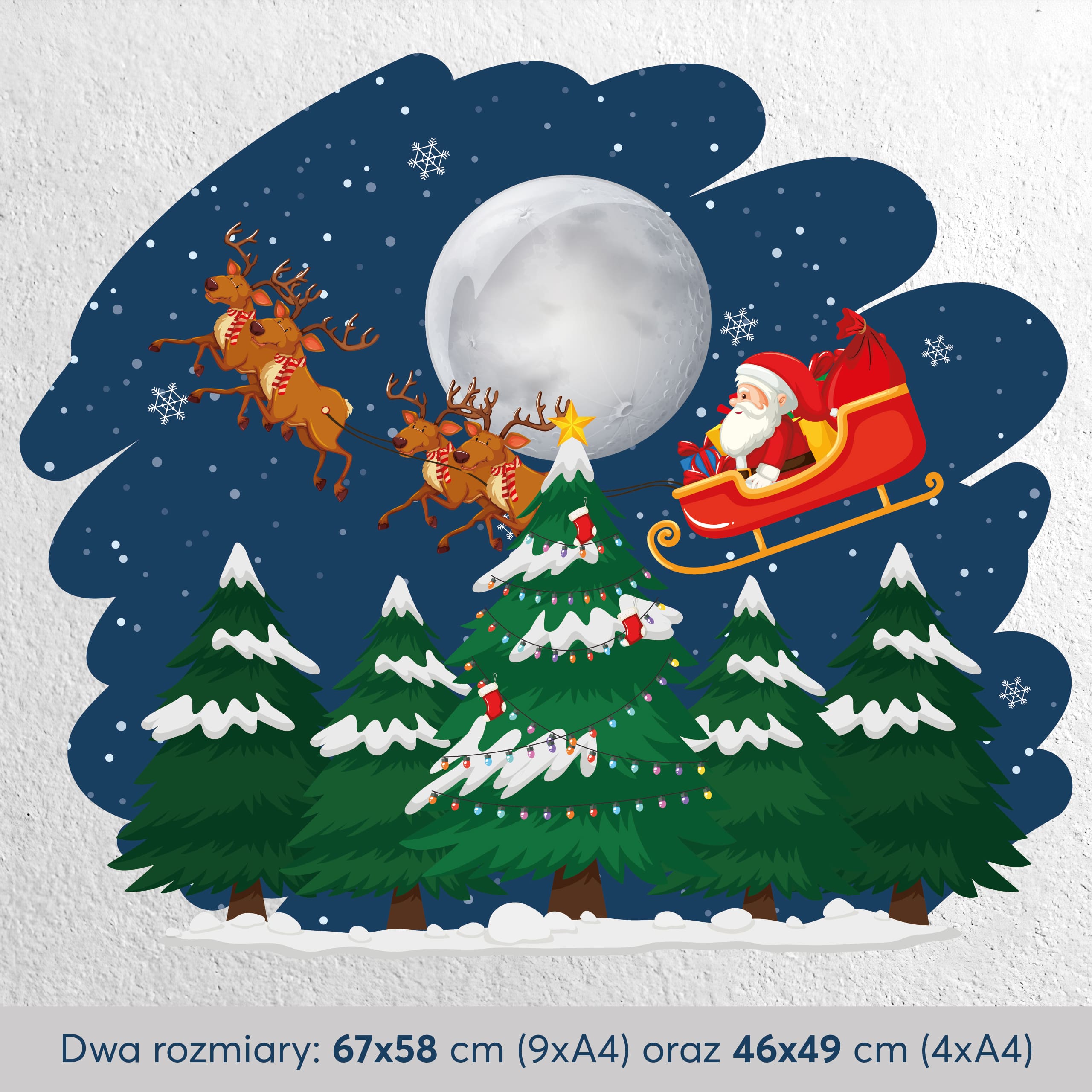 Dekoracja świąteczna - Sanie Świętego Mikołaja