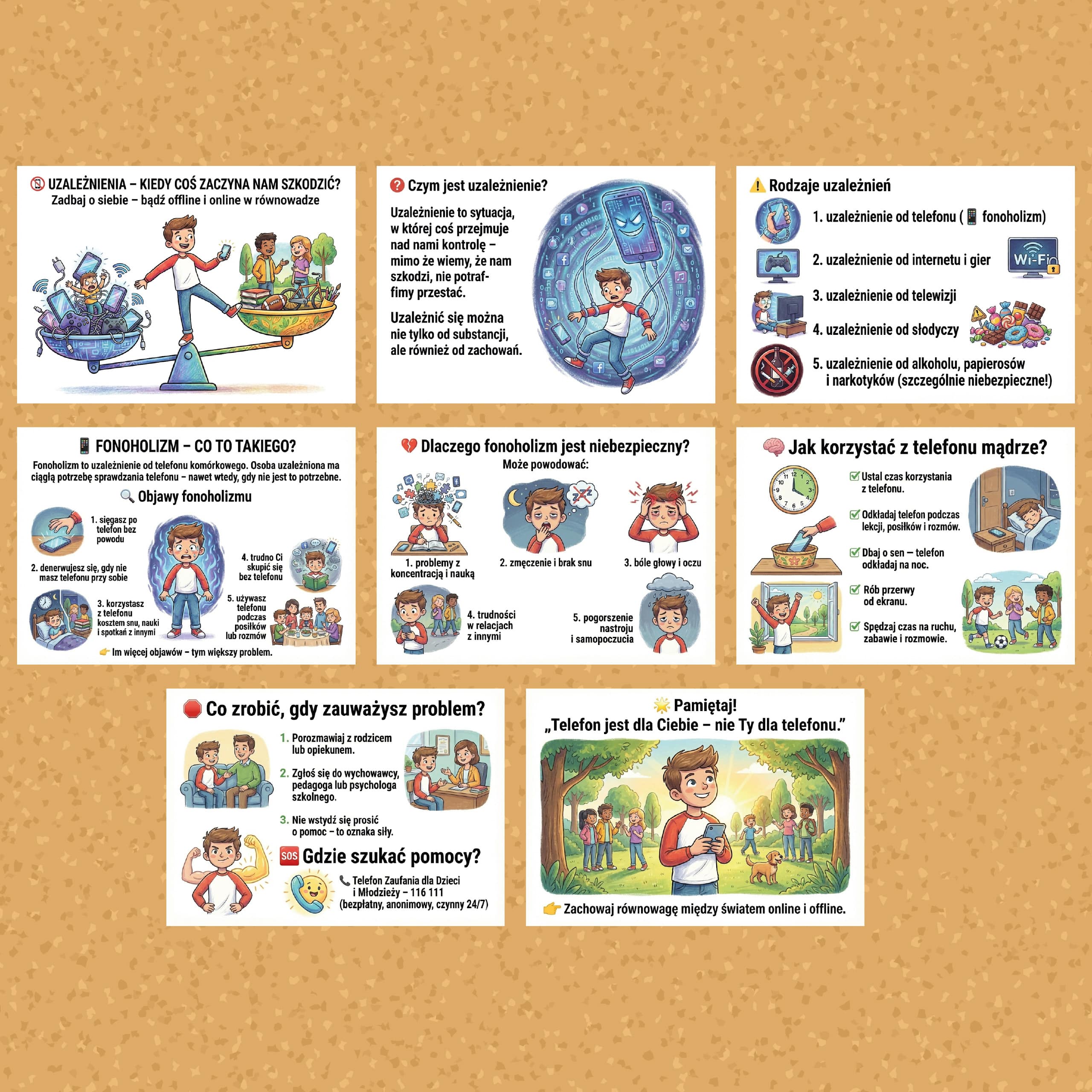 Gazetka „Fonoholizm – kiedy telefon przejmuje kontrolę”