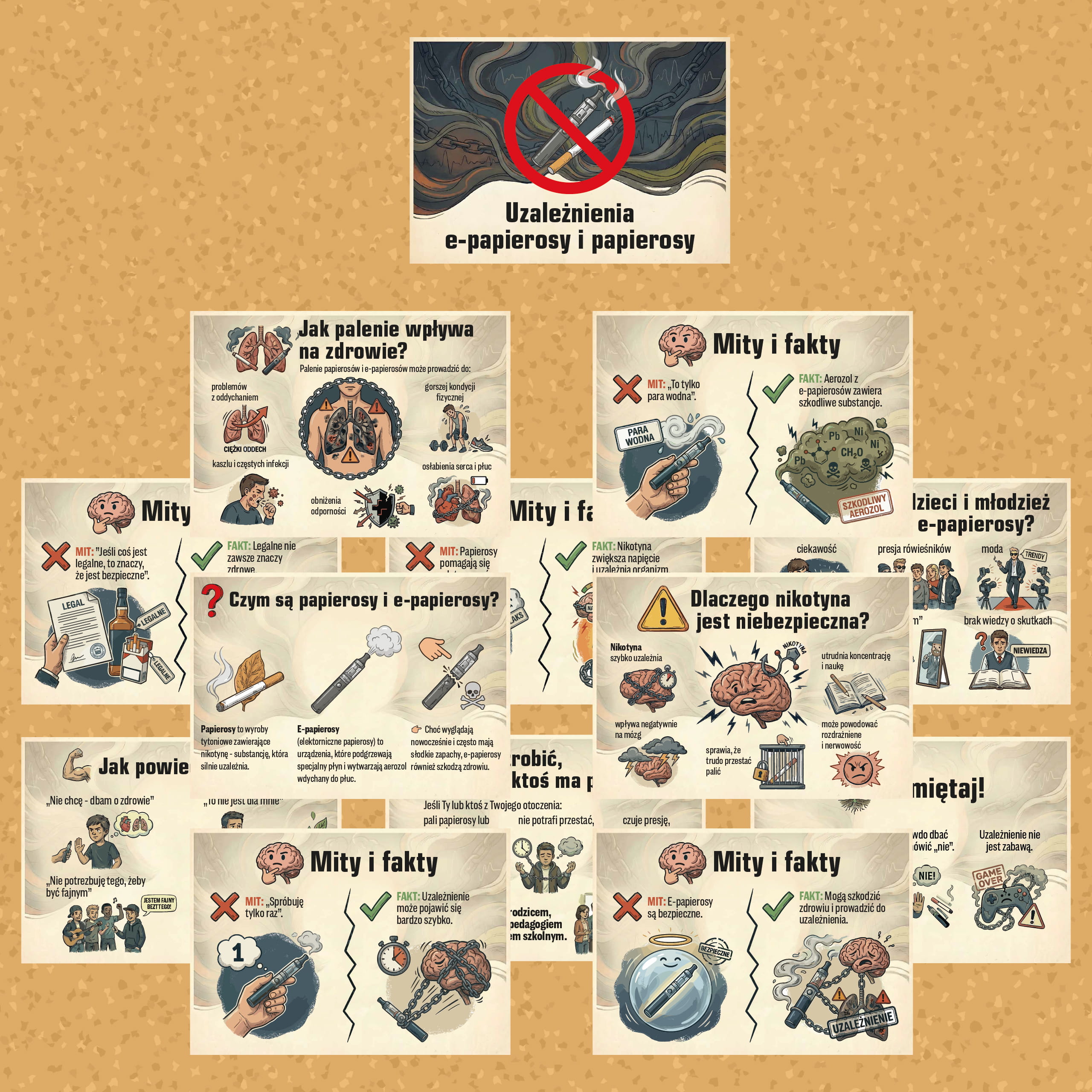 Gazetka „Papierosy i e-papierosy – fakty, mity i zagrożenia”