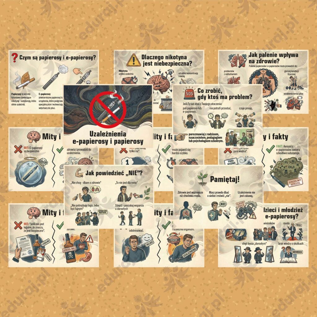 Gazetka „Papierosy i e-papierosy – fakty, mity i zagrożenia”