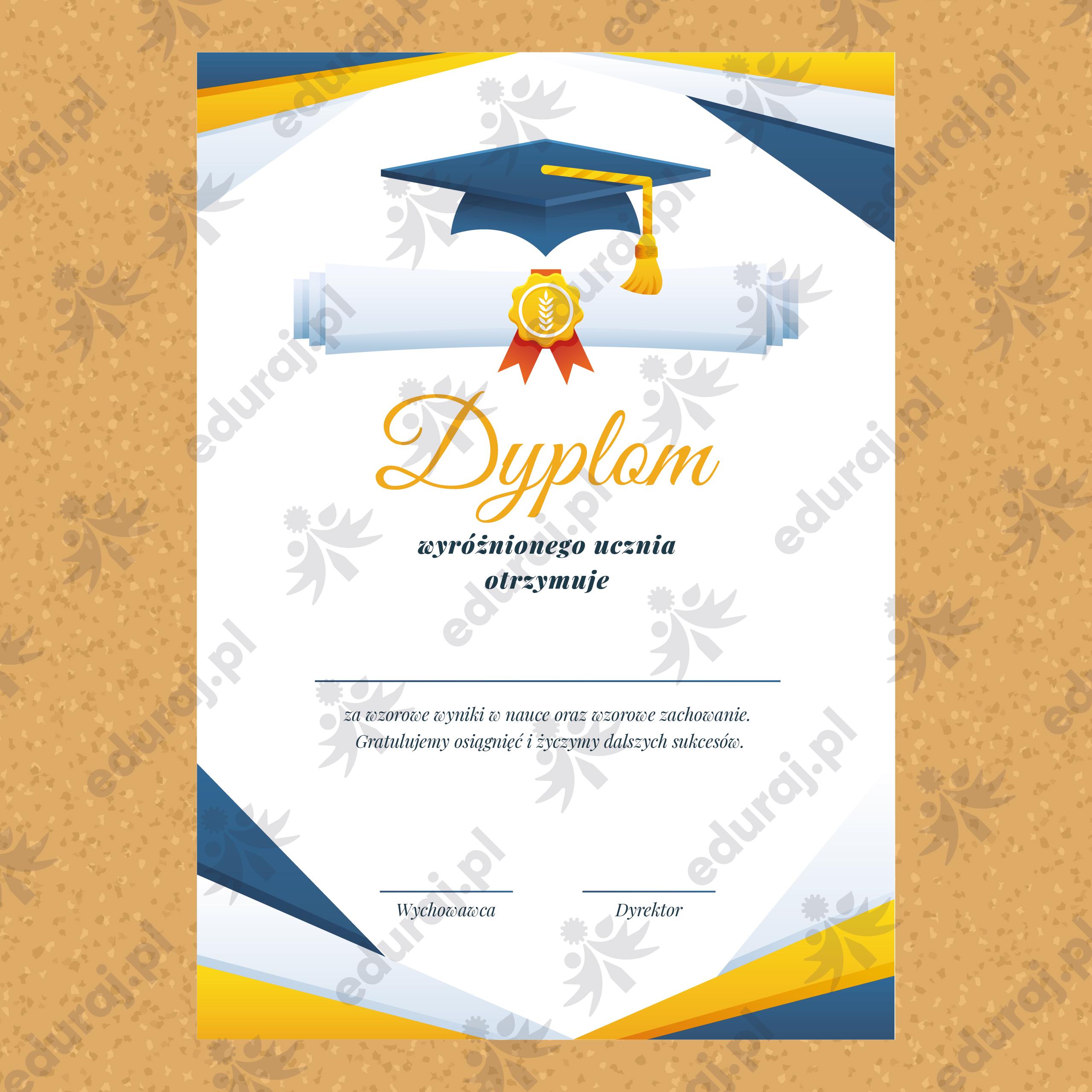 Dyplom „Wyróżnionego ucznia”