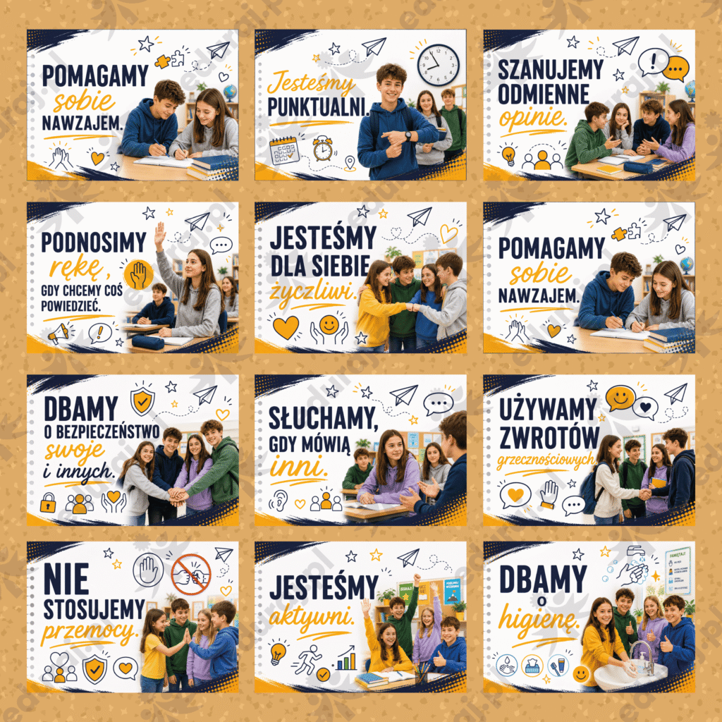 Gazetka „Nasze zasady – kodeks klasowy”